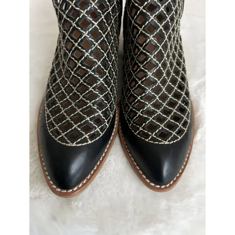 Jeffrey Campbell Taggart Bootie Boots Cage Leather Size 7 - Picture 7 of 13
